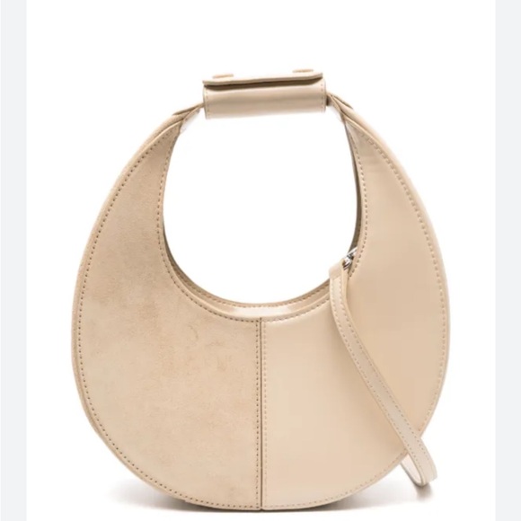 STAUD Mini Moon Split Tote Bag - Beige - Picture 1 of 3